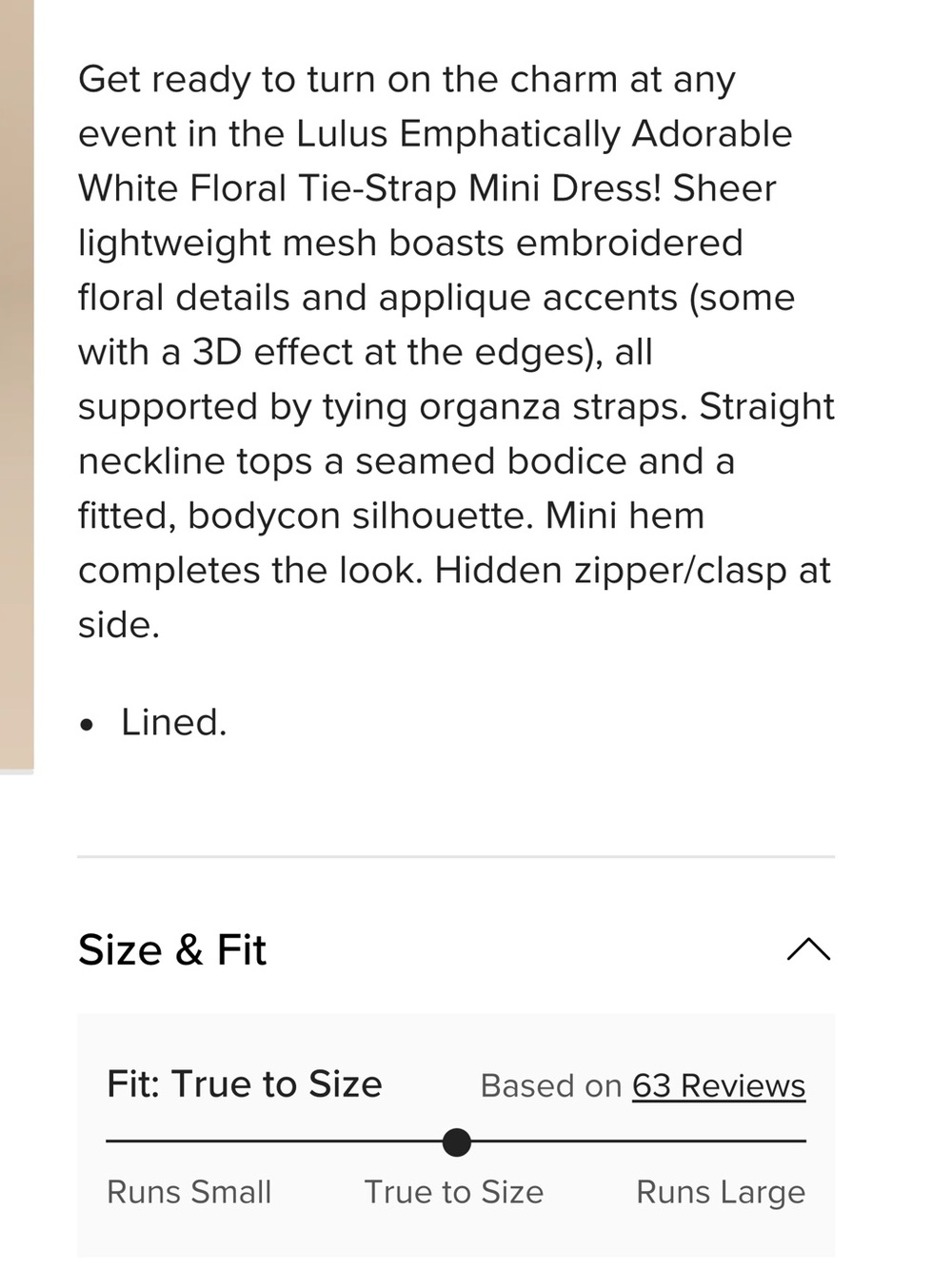 Lulus Emphatically Adorable White 3D-Floral Tie-Strap Mini Dress Medium - Picture 15 of 15